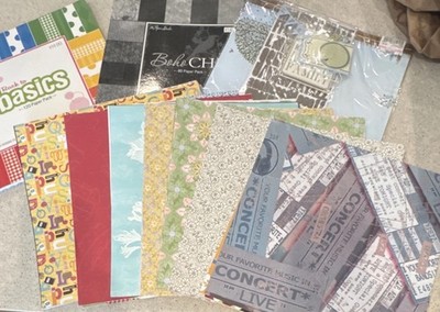 Assorted 12 x 12 Paper and Cardstock, 600 + sheets for crafts and scrapbooking.