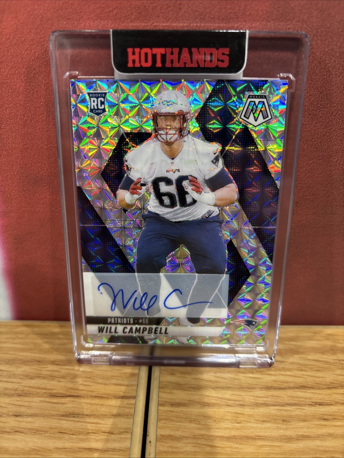 2025 Panini Mosaic Will Campbell Silver Mosaic Prizm Auto #378 (RC)