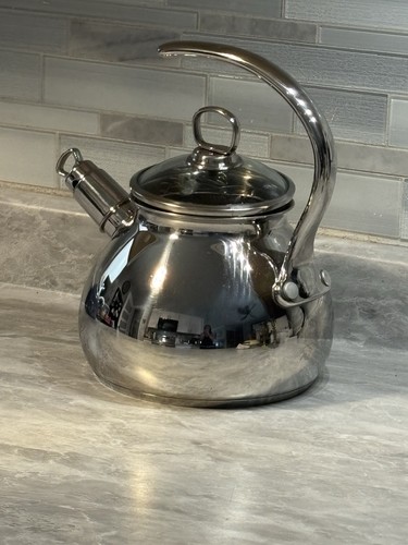 Princess House Teekanne 2 Quart 18/10 Edelstahl Induktionsfertig Dampfkanne