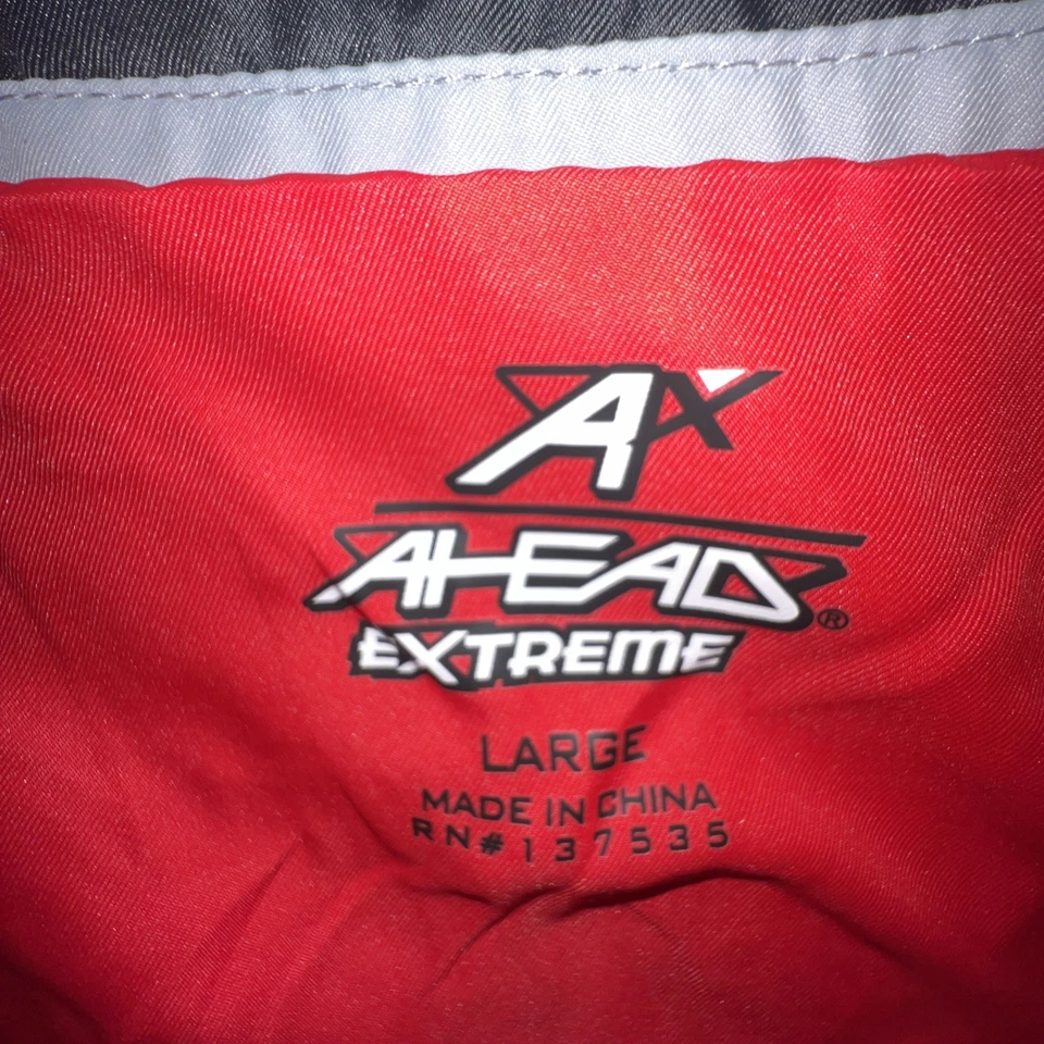 Ahead Waterproof Jacket Mens Large Red Zip Pockets Full Zipper Golf Performance - Image 3 of 4