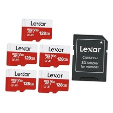 E-Series 128GB Micro SD Card 5 Pack, microSDXC UHS-I Flash Memory 128GB x5