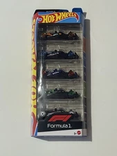 Hot Wheels 5-Pack Formula One F1 Racing Diecast Cars 1:64 Factory New