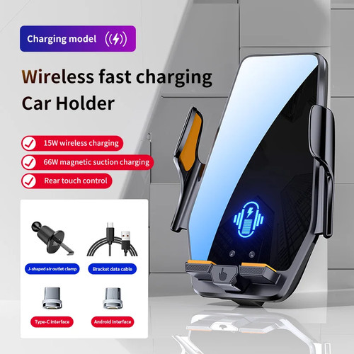 Air Vent Mount Magnetic Car Phone Holder 15W Wireless Charging Touch Control - Picture 8 of 14