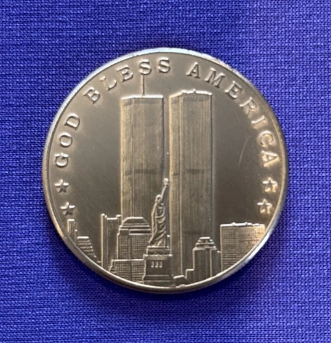 Sept 11th 2001 Twin Towers Land Of The Free Art Round Coin