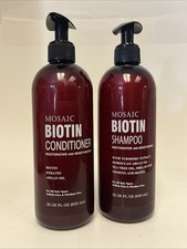 Mosaic Biotin Shampoo & Conditioner Set, 20.28 FL Oz Each EXP: 10/09/26
