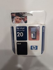 Genuine Hewlett-Packard HP 20 Inkjet Black Ink Print Cartridge SEALED July 2004