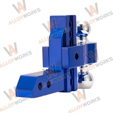 2 Receiver 6 Drop 12500lb Trailer Tow Hitch Dual Ball Rise Wlock-adjustable 2 Receiver 6 Drop 12500lb Trailer Tow Hitch Dual Ball Rise Wlock-adjustable