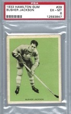 Busher Jackson 1933 Hamilton Gum #29 RC PSA 6 Pop 4 With 6 Higher HOF Leafs