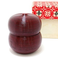 Outil de chado en forme de gourde en forme de gourde en laque japonaise Natsu...