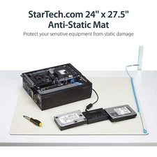 Startech Desktop AntiStatic Computer Mat Desk Accessory - White