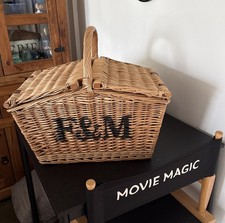 Large Fortnum & Mason Huntsman F&M Wicker Hamper Basket -COLLECTION ONLY 