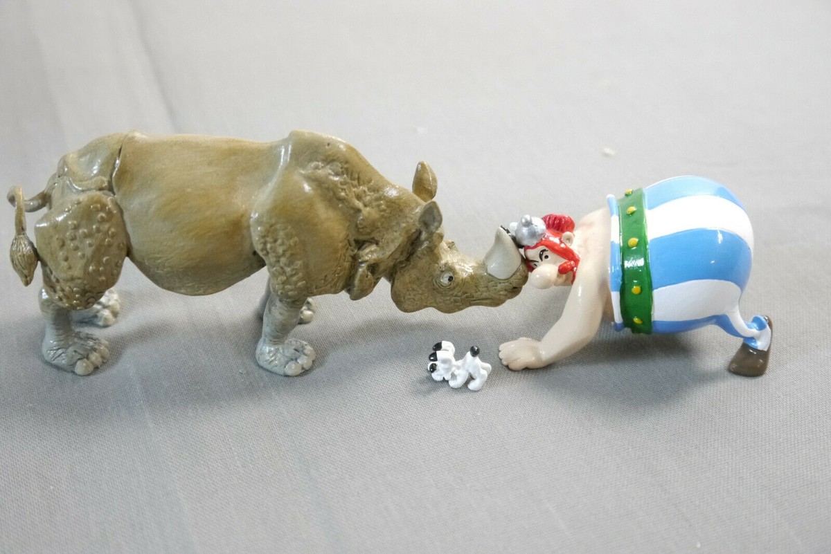 Figurine Pixi - Astérix & Obélix 2369 Obélix Yeux Dans Yeux Avec Rhinocéros