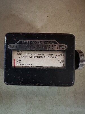 Very Rare 1930s Bates Cocktail Index Estate Find