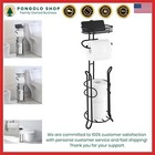 Heavyweight Chrome Toilet Tissue Holder Stand with Mega Roll Storage - Black