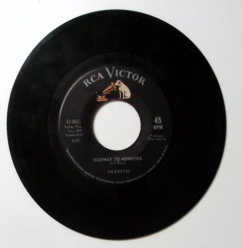 JIM REEVES I WON'T FORGET YOU/HIGHWAY TO NOWHERE RCA VICTOR REC. VINYL 45 61-81 - Foto 3 di 3