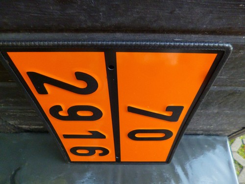Verkehrsschild Verkehrszeichen Gefahrgut Schild 70 2916 orange Metall kein Email - Bild 4 von 5