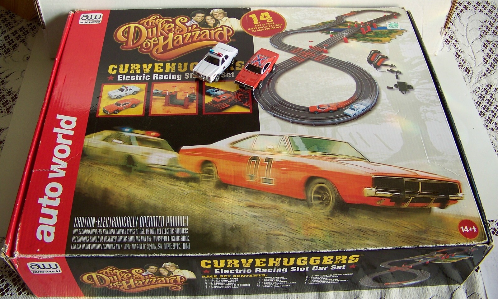 AW Auto World Dukes of Hazzard Slot Car set Aurora HO with cars eBay