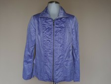 Chico’s Subtle Print Sally Jacket Lilac Iris Lavender Purple Zip-up Small 0 Ruch