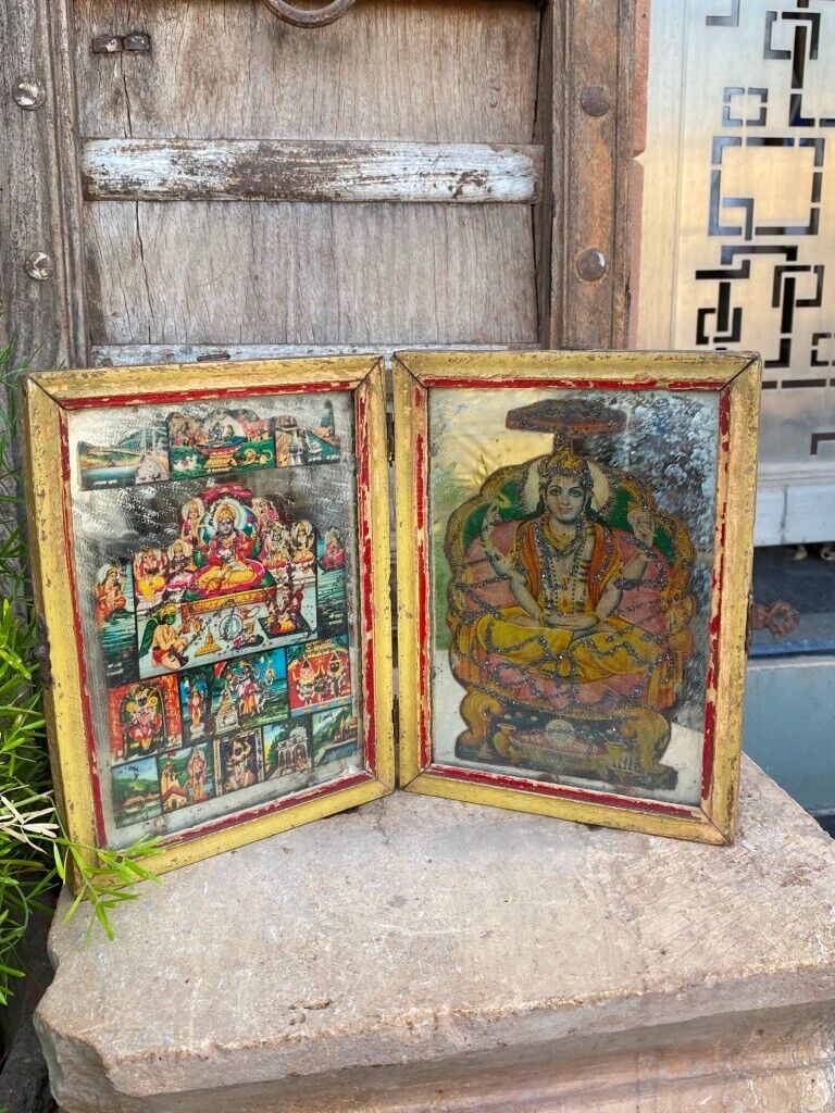 Ancient Old Original Hindu God Badrinath Print On Mirror Temple ...