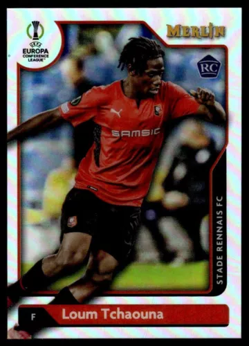 Loum Tchaouna Rookie Refractor 2022 Topps Merlin #136 Soccer Card Stade