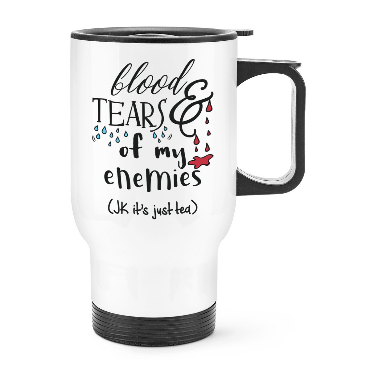 Tazza Con Scritta "Blood And Tears Of My Enemies" - Gift Base, 325 Ml, Bianca - 2