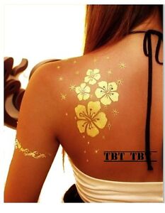 Metallic Tatuaggio Temporaneo Flash Tattoo Mod 24 Bracciale Oro Argento Blu Ebay