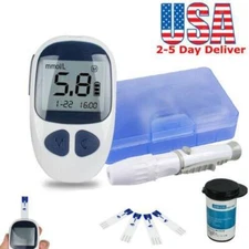 Carejoy Blood Glucose Kit Glucometer Sugar Meter Monitor Diabetes+Test Strips US