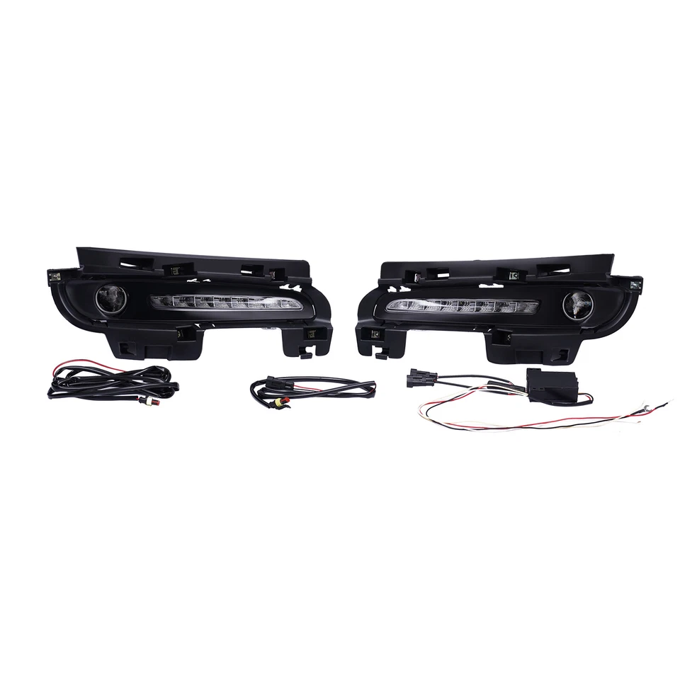 Par de luces antiniebla diurnas LED DRL para Jeep Grand Cherokee SRT8 2012-2016 Foto 3 de 4