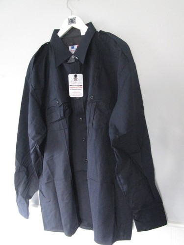 Flying Cross Uniform Mens 17.5 32/ Shirt L/Sleeve Navy Blue Deluxe Tactical - Picture 5 of 11