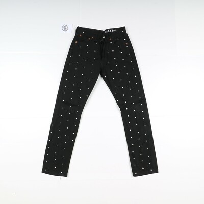 Levi's 501 Customized Gebraucht (Cod.J1008) W28 L30 SCHMAL Schwarz Gepunktet Unisex