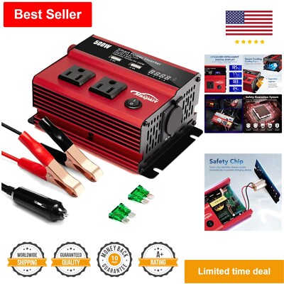 Car/Light Truck Power Inverter - 500W - Dual USB Ports - Cigarette Lighter  Ports