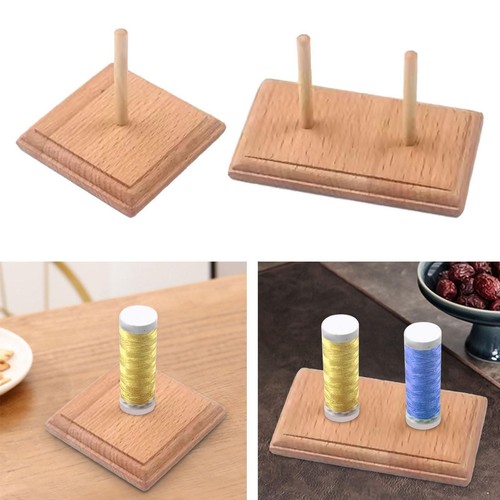 Porte-Fil à Broder En Bois De Hêtre - Support 8 Bobines Pour Couture Et Loisirs Créatifs