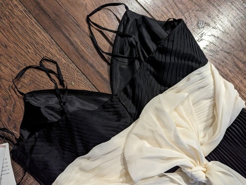 Jones New York Petite 100% Silk Black & Ivory Cocktail Dress NWT 12P Retail $180 - Picture 18 of 19
