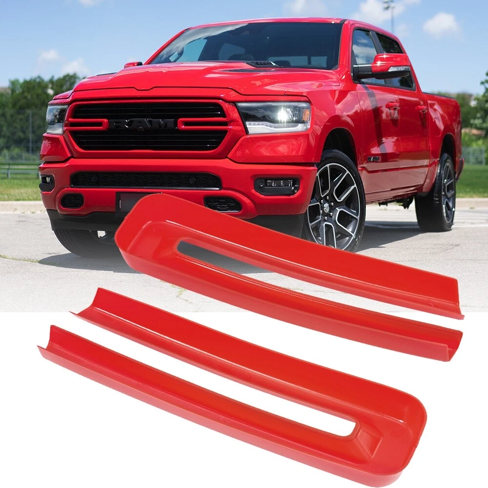 Fit Dodge Ram Grille Cover Trim Accessories Kit Red | eBay