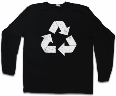 BLACK VINTAGE RECYCLE LOGO THE BIG BANG THEORY LANGARM T-SHIRT Sheldon Nerd