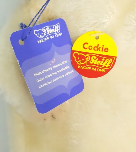 Steiff Handpuppe Cockie Plüschhund 6800/17 70er Jahren mit Etikett TOP Zustand - Bild 6 von 6