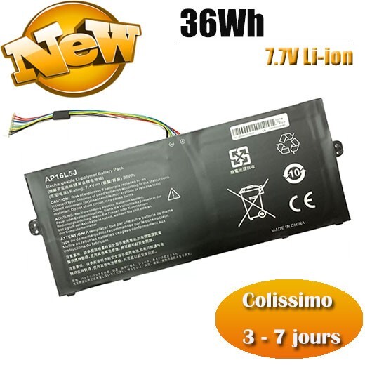 Batterie AP16L5J haute capacité pour Acer Spin 1 SP111-32N stable
