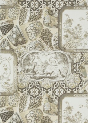 Mulberry FG080.J80.0 Wallcovering Mulberry China Silver/Taupe 10.05m x 68cm NEW