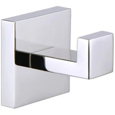 Bath Towel Hook, Solid Metal Bathroom Shower Square Hook Hand Towel Bathrobe Spo