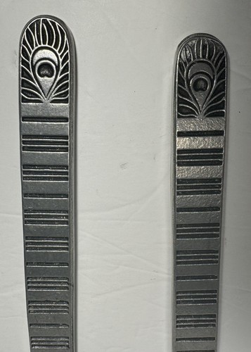 Vtg WILTON ARMETALE Pewter Tracy Porter PEACOCK Salad Serving Fork Spoon Set - Picture 2 of 14
