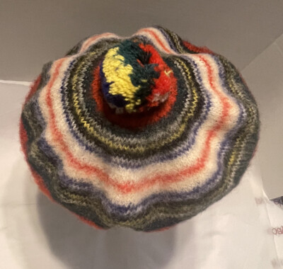 Vtg Anderson Wool Tam Dress  Wool Scotland Pompon Colorful Beret Hat s-l400.jpg main image 4