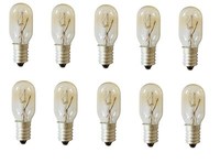 10 X Backofenlampe 25W E14 Klar GlüHbirne 25 Watt T22 RöHre 320° Doppelwendel