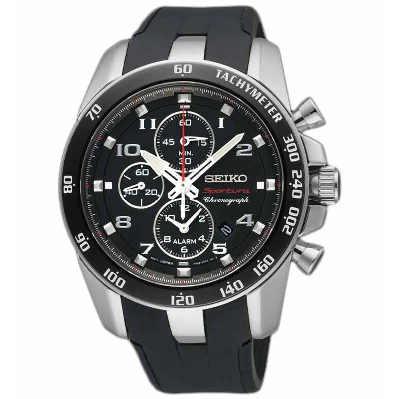 SEIKO SPORTURA SNAE87P1 Chronograph 7T62 Quartz 100m Rubber