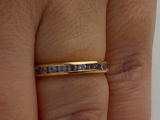 Lovely Sterling Silver Gold Gilt Tanzanite Ring