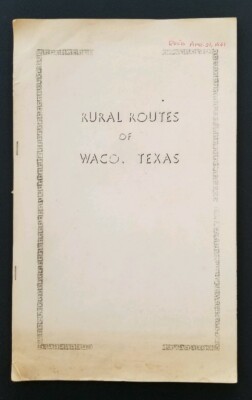  Waco Texas TX Rural Routes Vintage Brochure 1960 Showing Maps of Routes 1 to10