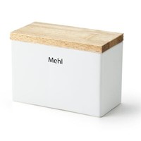 Continenta Vorratsdose Mit Holzdeckel 20 X 10 X 14,5 Cm Mehldose