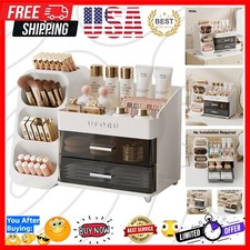 Elegant Makeup Organizer with 12 Compartments - White Vanity Storage Solution