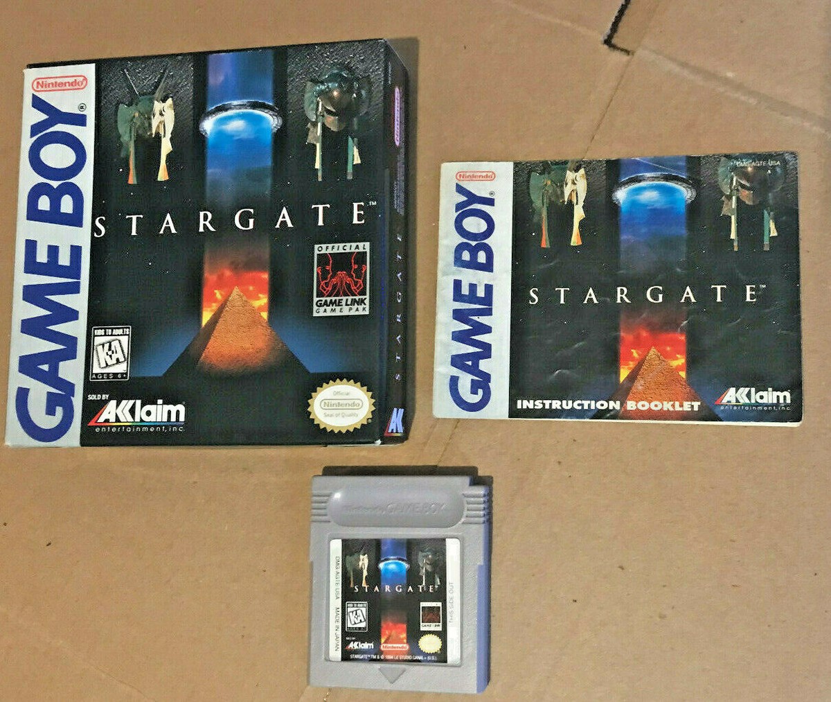 Jeu Game Boy Stargate - éditeur Microids - Sortie 1994 - Version PAL - Très Bon état Avec Boîte Et Notice
