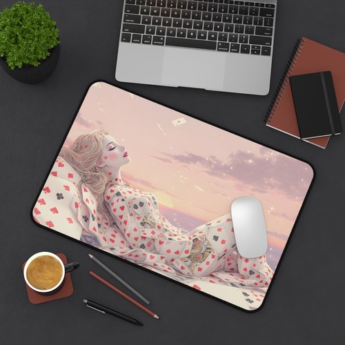Dreamy Fantasy Desk Mat, Playing cards woman, Gaming Mouse Pad, Unique Poker - 第 9/13 張圖片