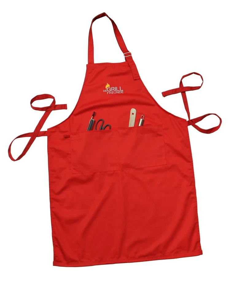 Grillschürze Küchen-Schürze Kochschürze Aufschrift Stickerei Grill Geschenk-Idee